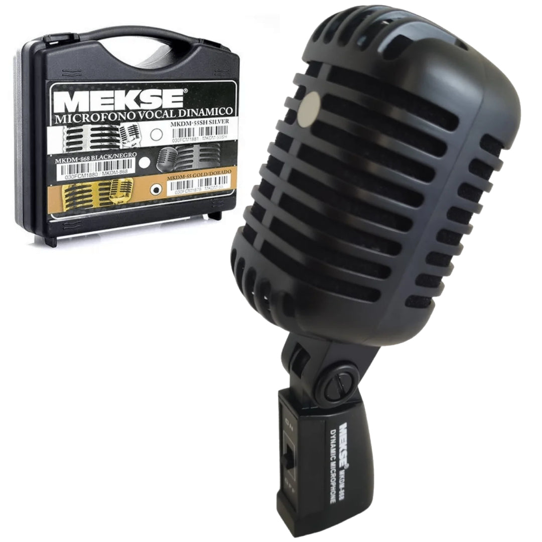 MICROFONO DINAMICO VINTAGE NEGRO MEKSE MKDM 868