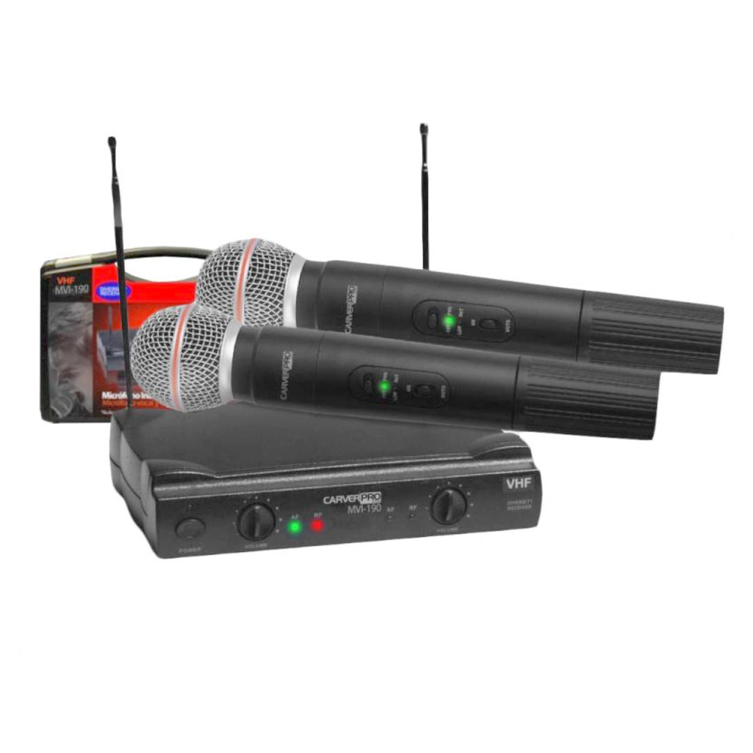 MICROFONO VHF DOBLE CARVERPRO PRO MVI-190 – Fotosol
