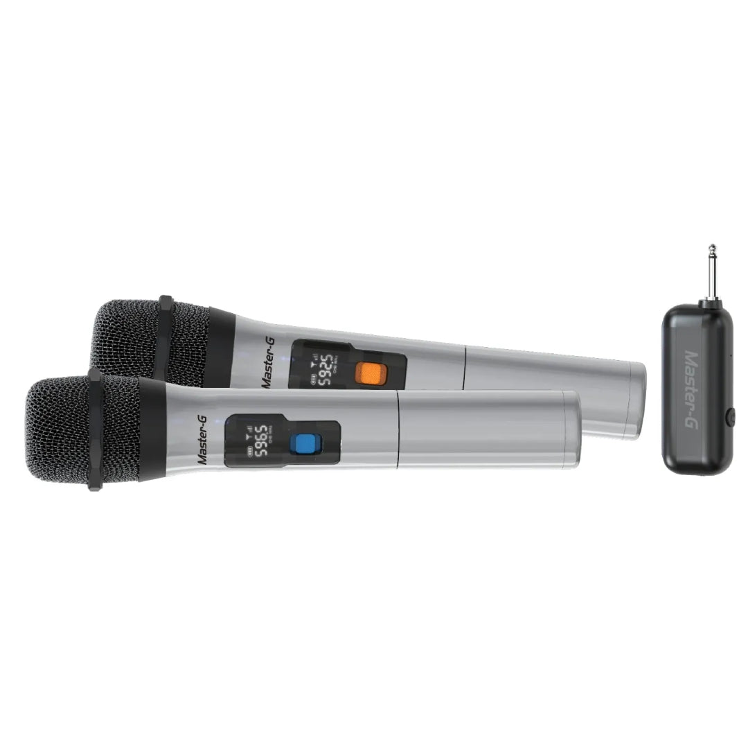 MICROFONO DOBLE INALAMBRICO CON RECEPTOR UHF MASTER G MGMIC2UHF