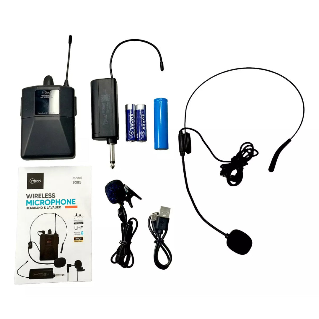 MICROFONO INAL. 2 EN 1 UHF RECARGABLE SM85 MLAB