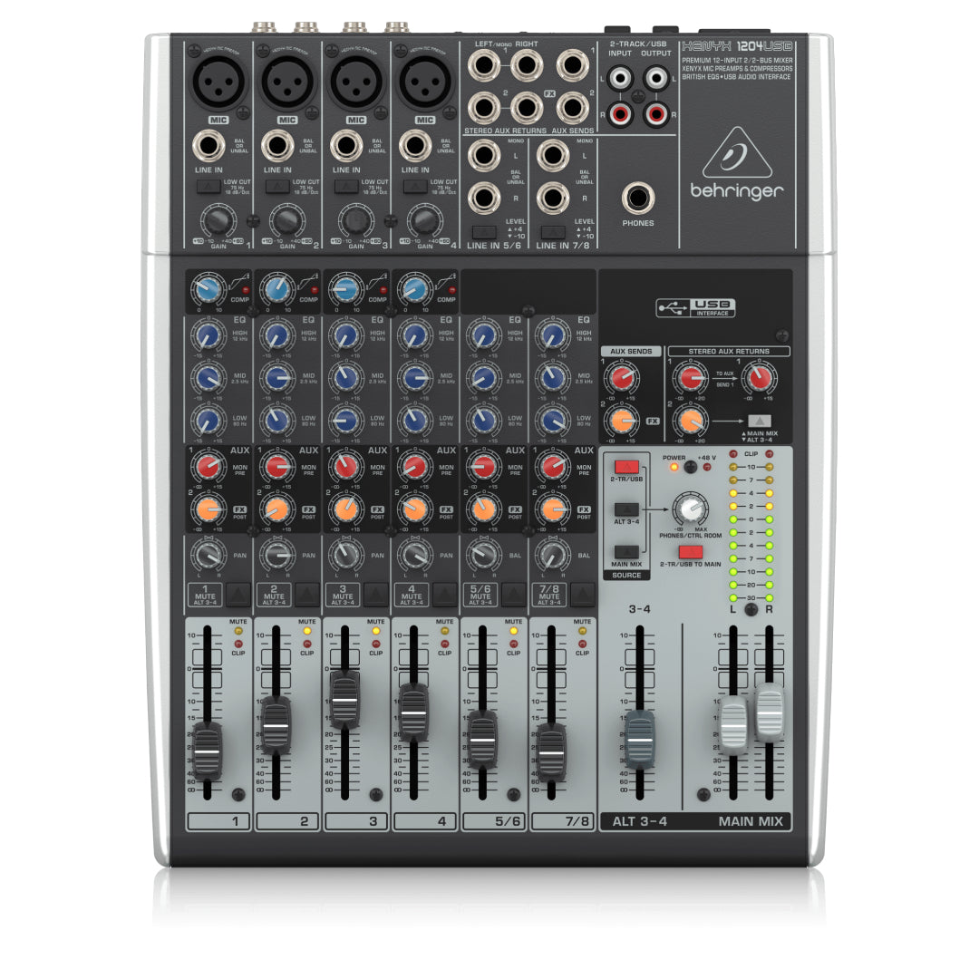 MIXER 8CH ANALOGO/USB XENYX 1204USB BEHRINGER