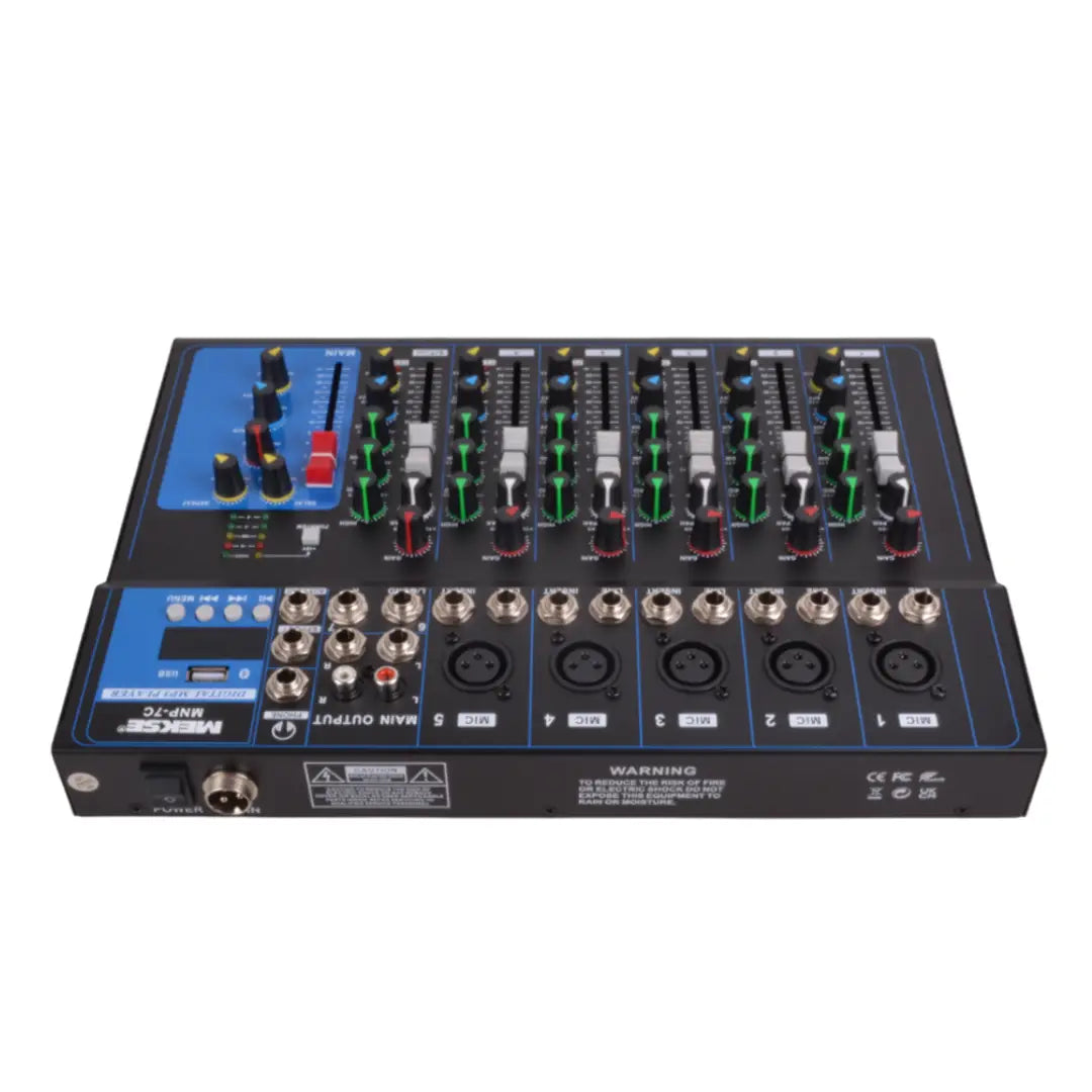 MIXER PASIVO BT-USB 7 CANALES MNP-7C MEKSE