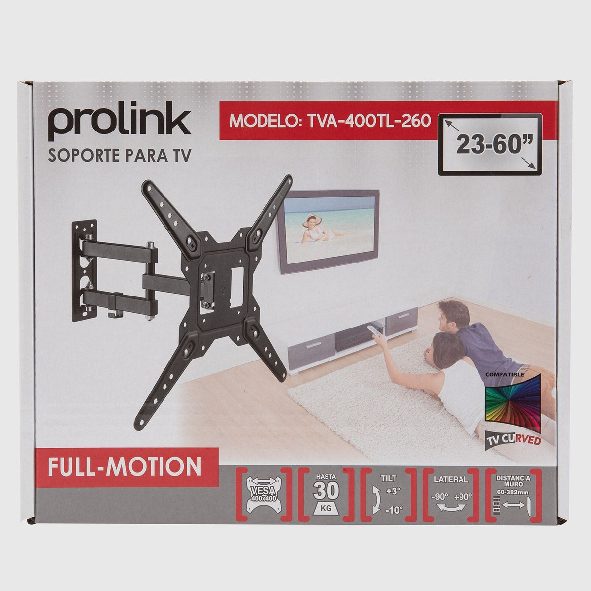 Soporte TV Brazo TVA-400TL-260 Prolink (23-60  pulg)