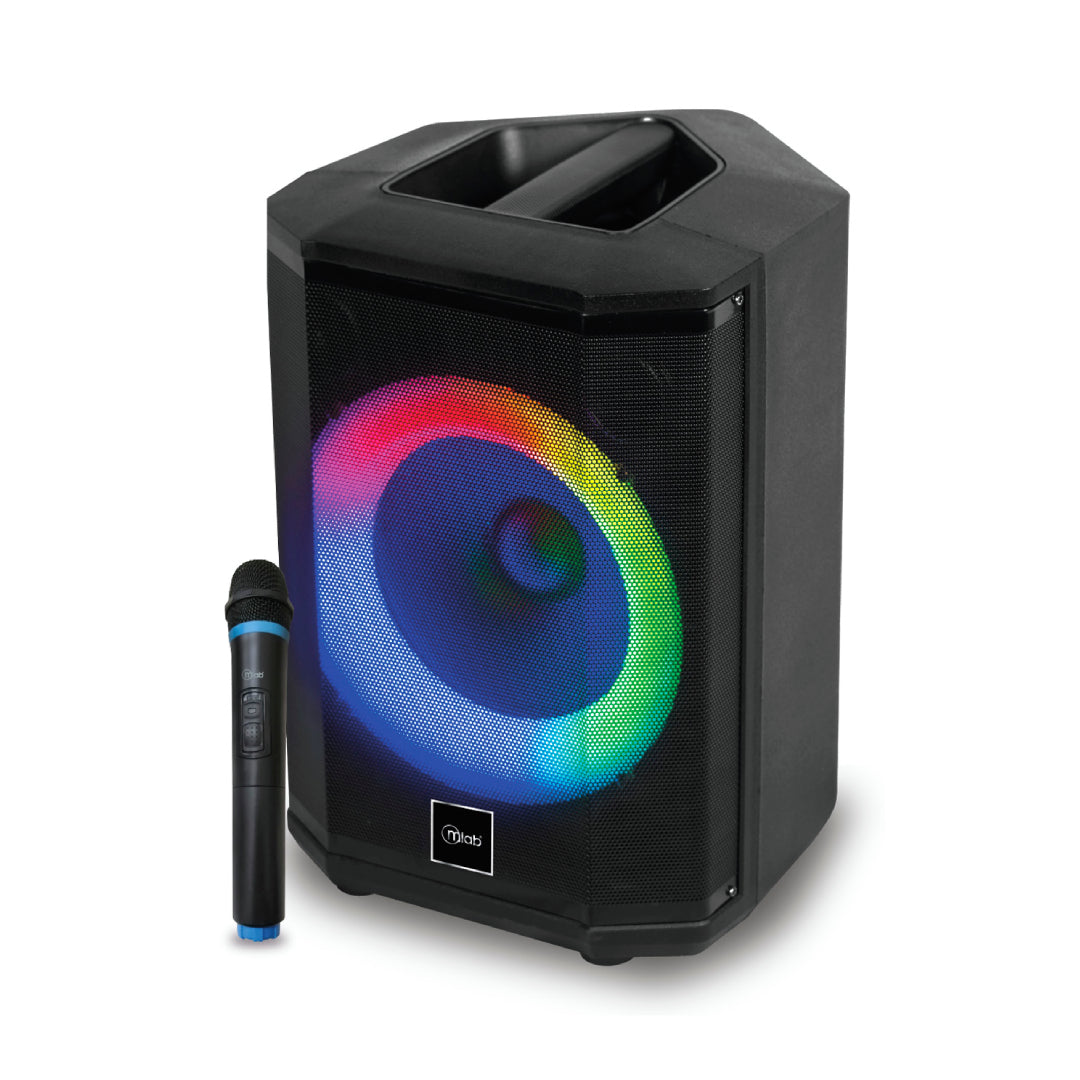 PARLANTE 8" + MICROFONO BT RGB FLAMING CHROMA SOUND MLAB 9479
