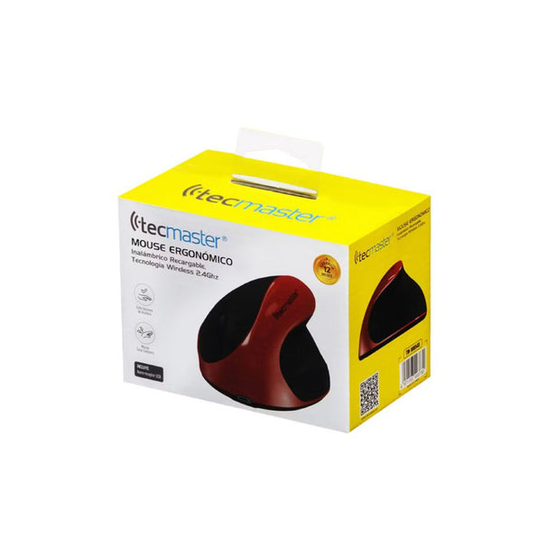 MOUSE ERGONOMICO INAL ROJO TECMASTER TM-100545