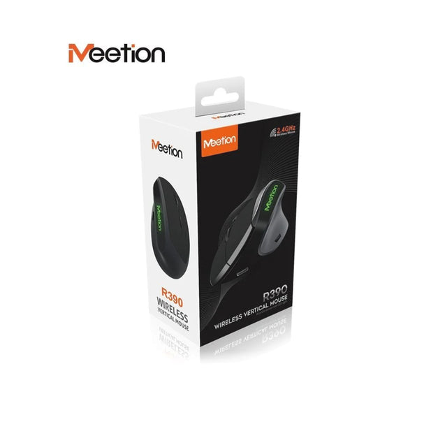 Mouse vertical inalámbrico Meetion R390 recargable USB-C 3200 DPI