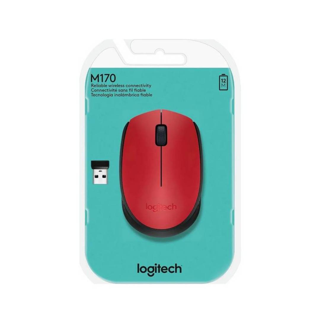 Mouse Inalámbrico Logitech M170 Rojo