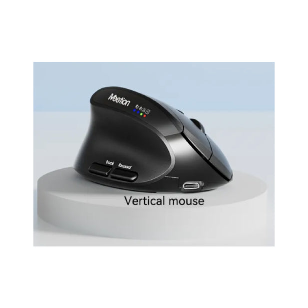 Mouse Vertical Inalámbrico Zurdo Meetion BTM008L Bluetooth/ 2.4G