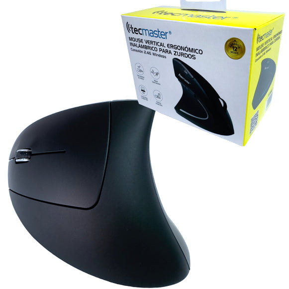 MOUSE VERTICAL ERGO. INAL. PARA ZURDOS TECMASTER TM-100566