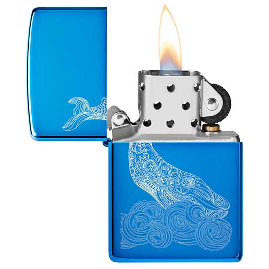 ZIPPO MODELO 20446 WHALE WAVE