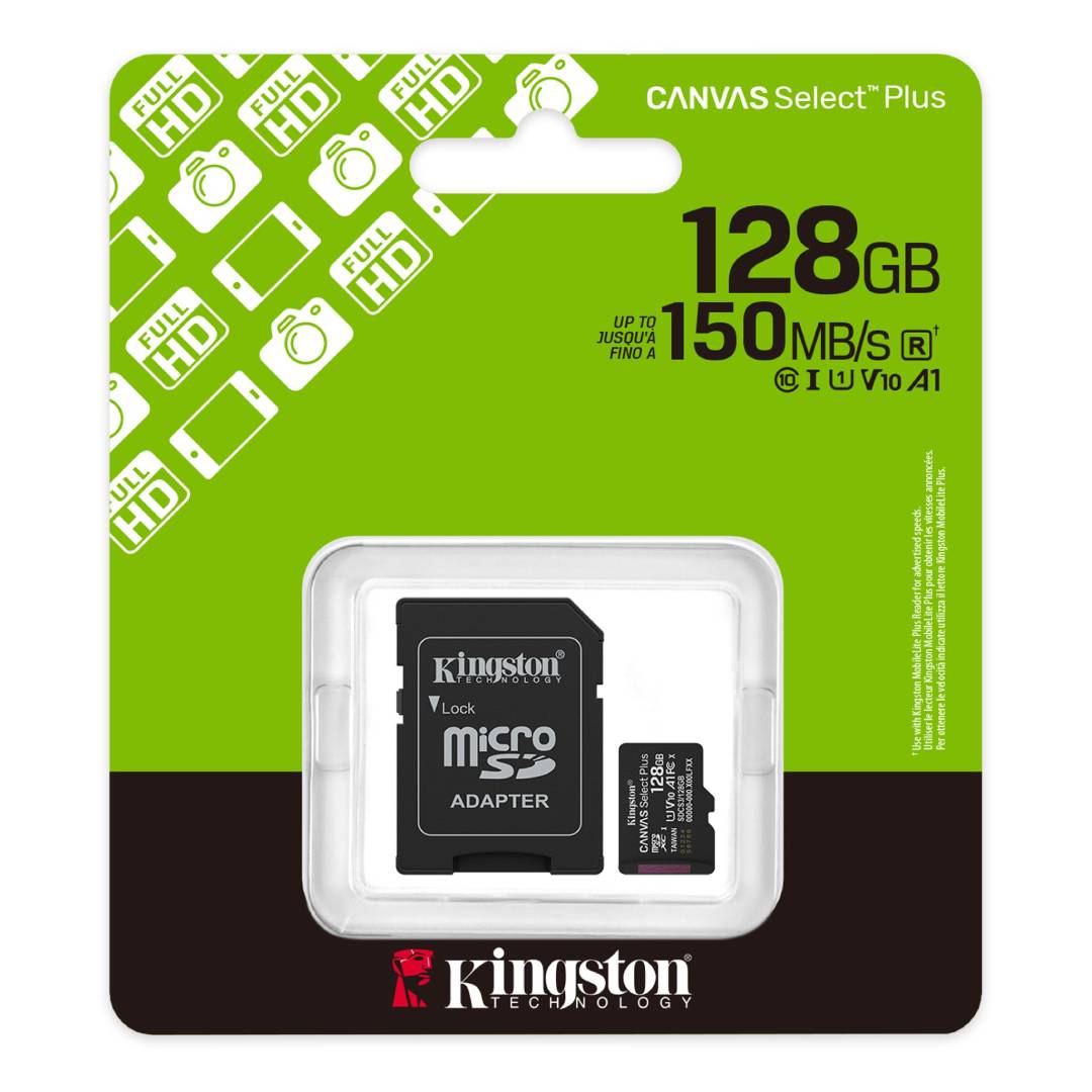 Memoria Micro SD 128Gb Canvas Select Plus Kingston