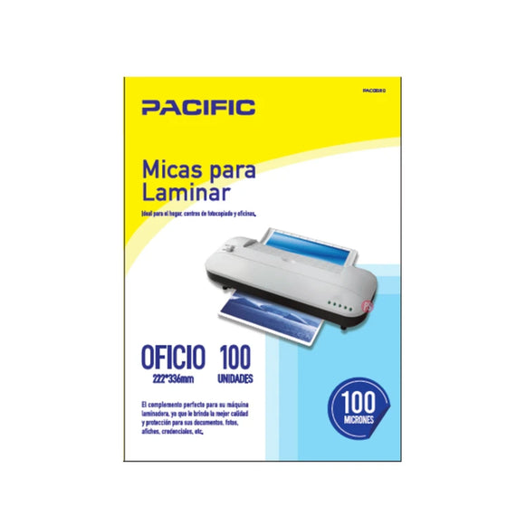 Micas Para Termolaminar OFICIO 100/U 100 MICRONES PACIFIC