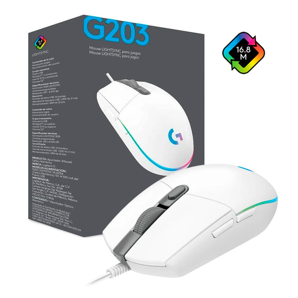 Mouse Gamer G203 lightsync Logitech