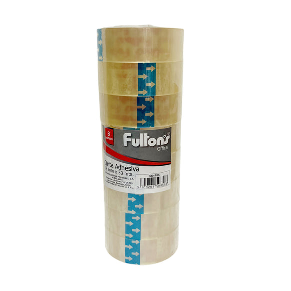 PACK 8 CINTA ADHESIVA 18MM X 30MTS FULTONS 564485