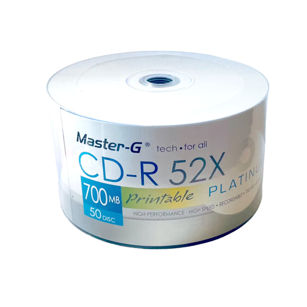 PACK DE 50 CD-R 52X IMPRIMIBLE MASTER G