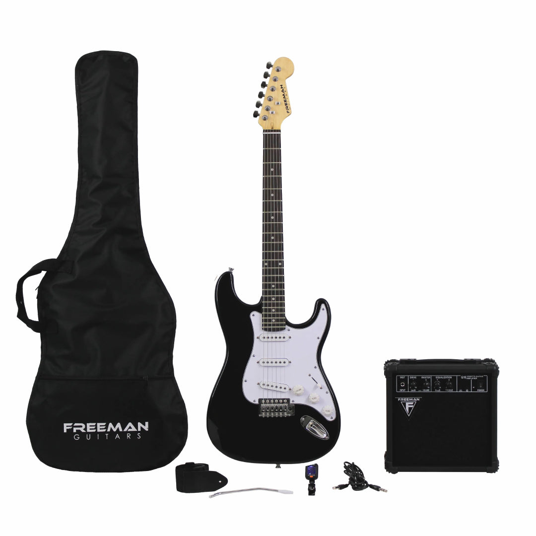 PACK GUITARRA ELECTRICA FULL ROCK STRATOCASTER FREEMAN