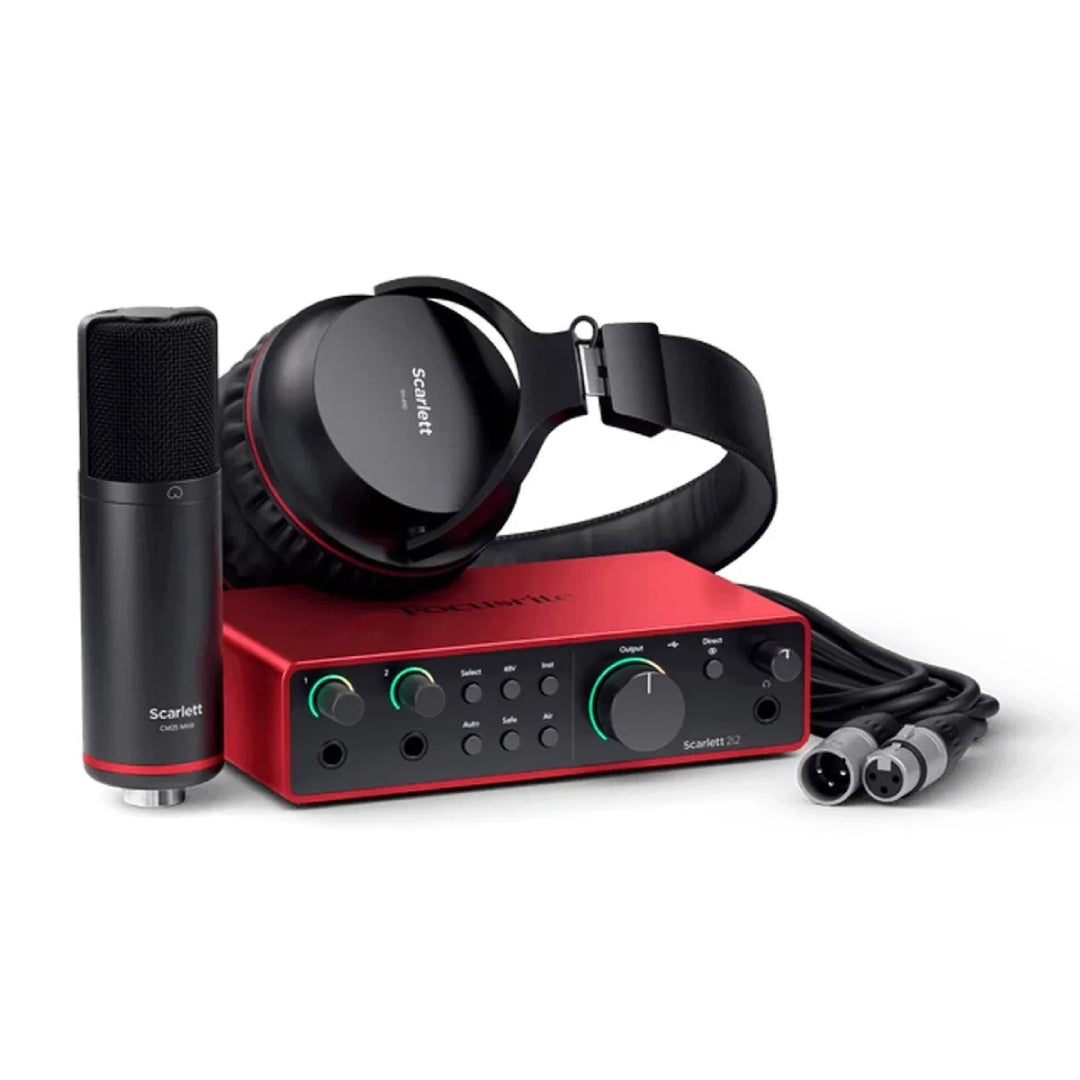 PACK INTERFAZ DE AUDIO 2i2 STUDIO SCARLETT FOCUSRITE 4 gen