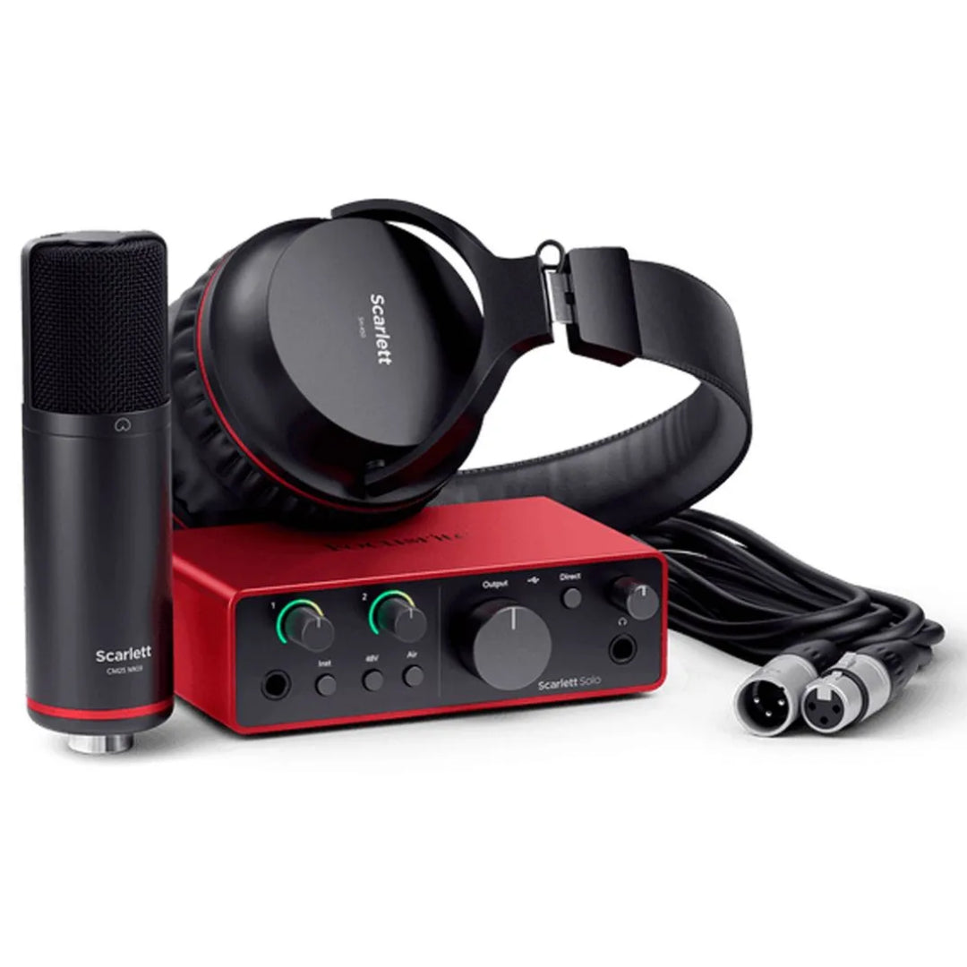 PACK INTERFAZ DE AUDIO SOLO HOME STUDIO FOCUSRITE 4ta gen