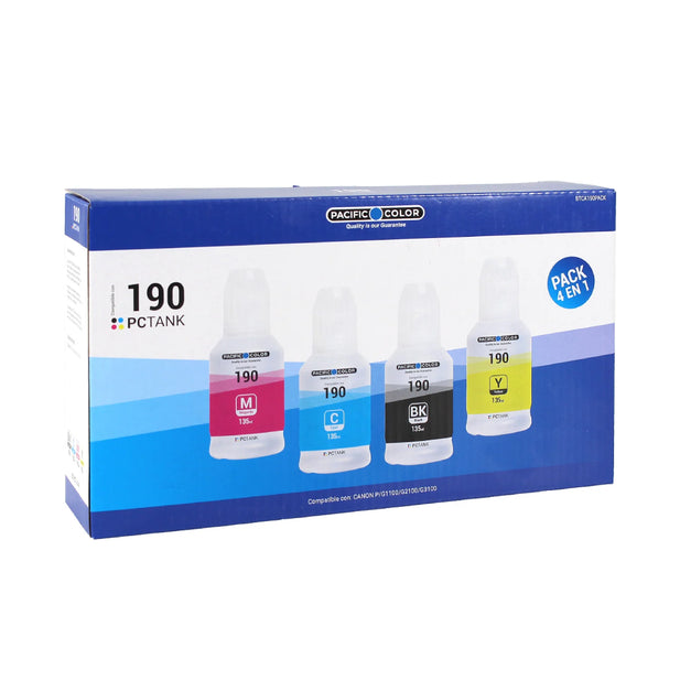 PACK TINTA 190 BK-M-C-Y PACIFIC COLOR