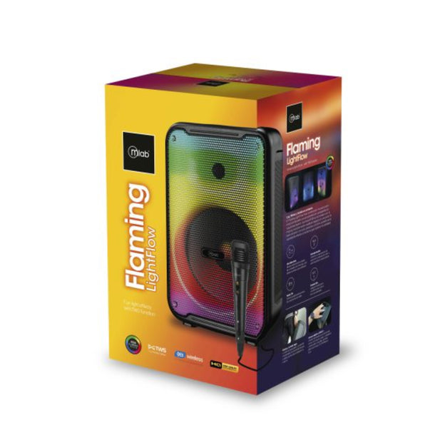 PARLANTE 8" BT FLAMING LIGHTFLOW RGB MLAB 9487