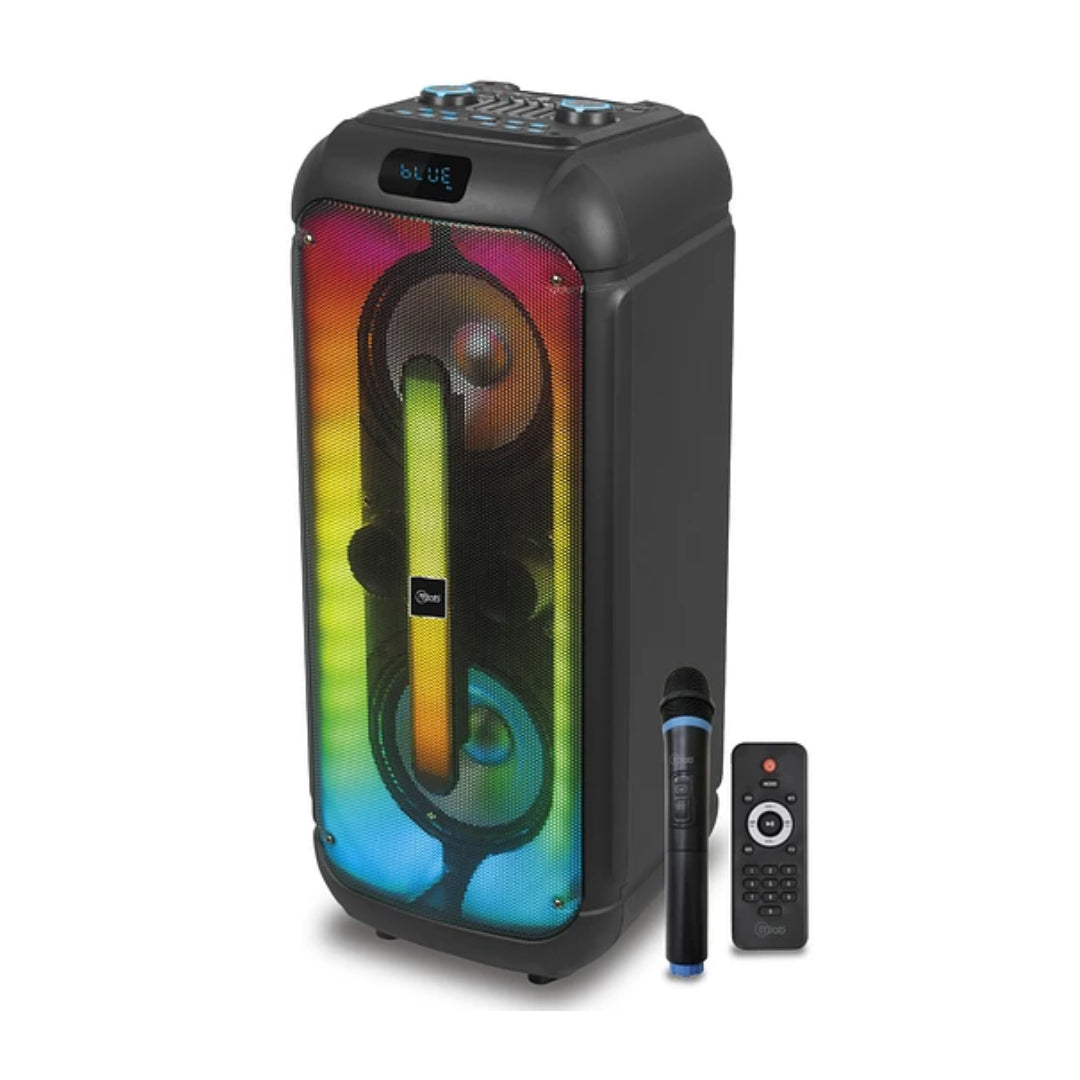 PARLANTE 8"X2 + MICROFONO BT RGB FLAMING SPACE WALKER MLAB 9482