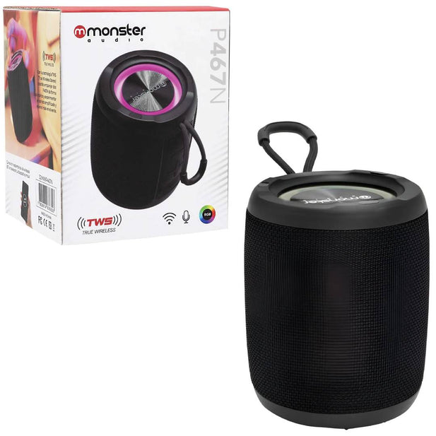 PARLANTE BT NEGRO MONSTER AUDIO P467N