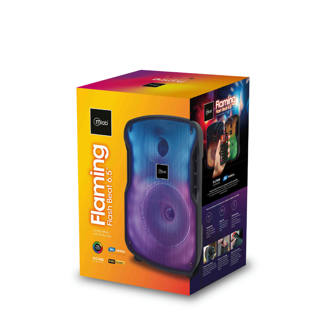 PARLANTE BT RGB FLAMING FLASH BEAT 6.5" MLAB 9478