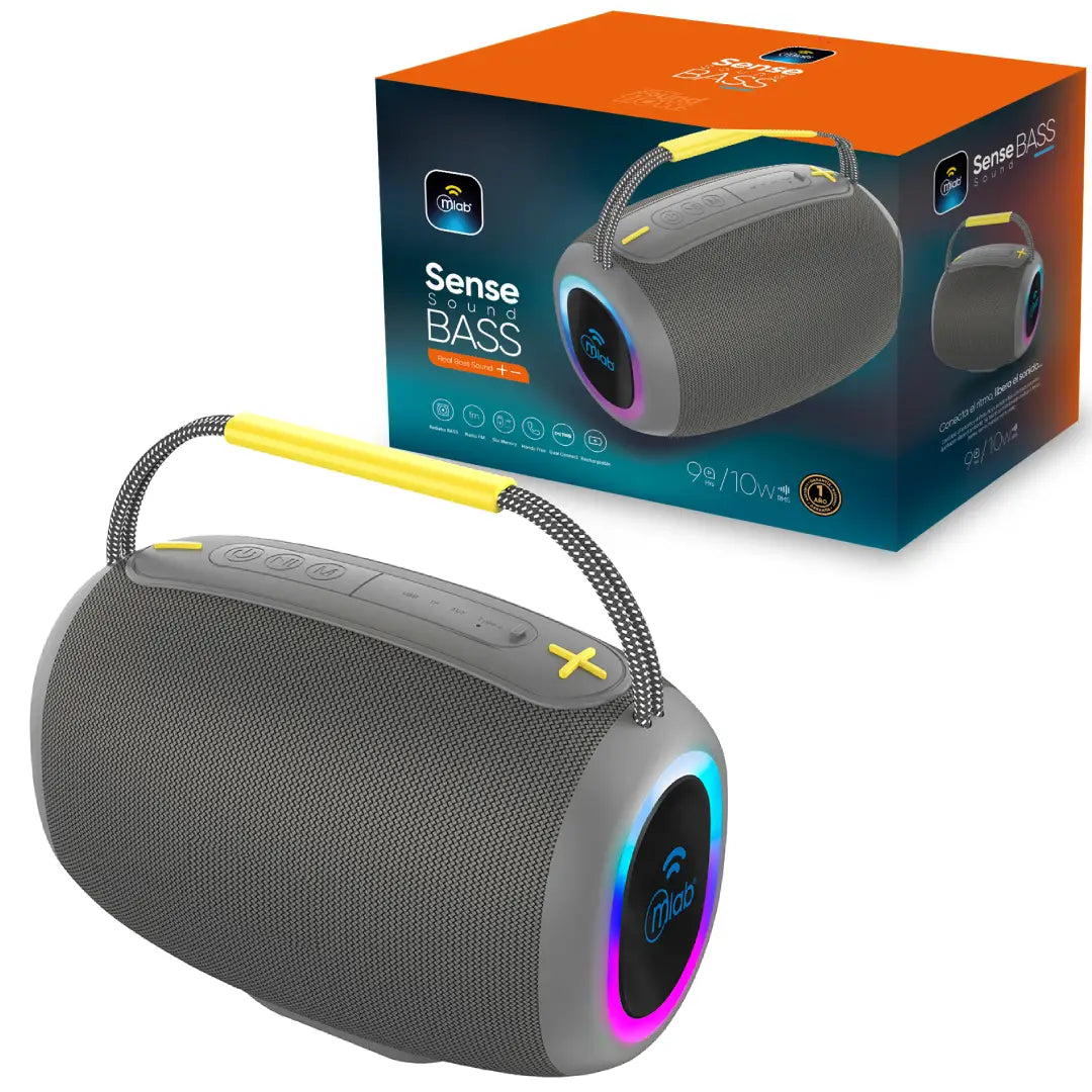 PARLANTE BT SENSE SOUND BASS GRIS MLAB 9692