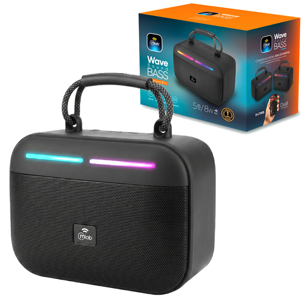 PARLANTE BT WAVE SOUND BASS 8W NEGRO MLAB 9680