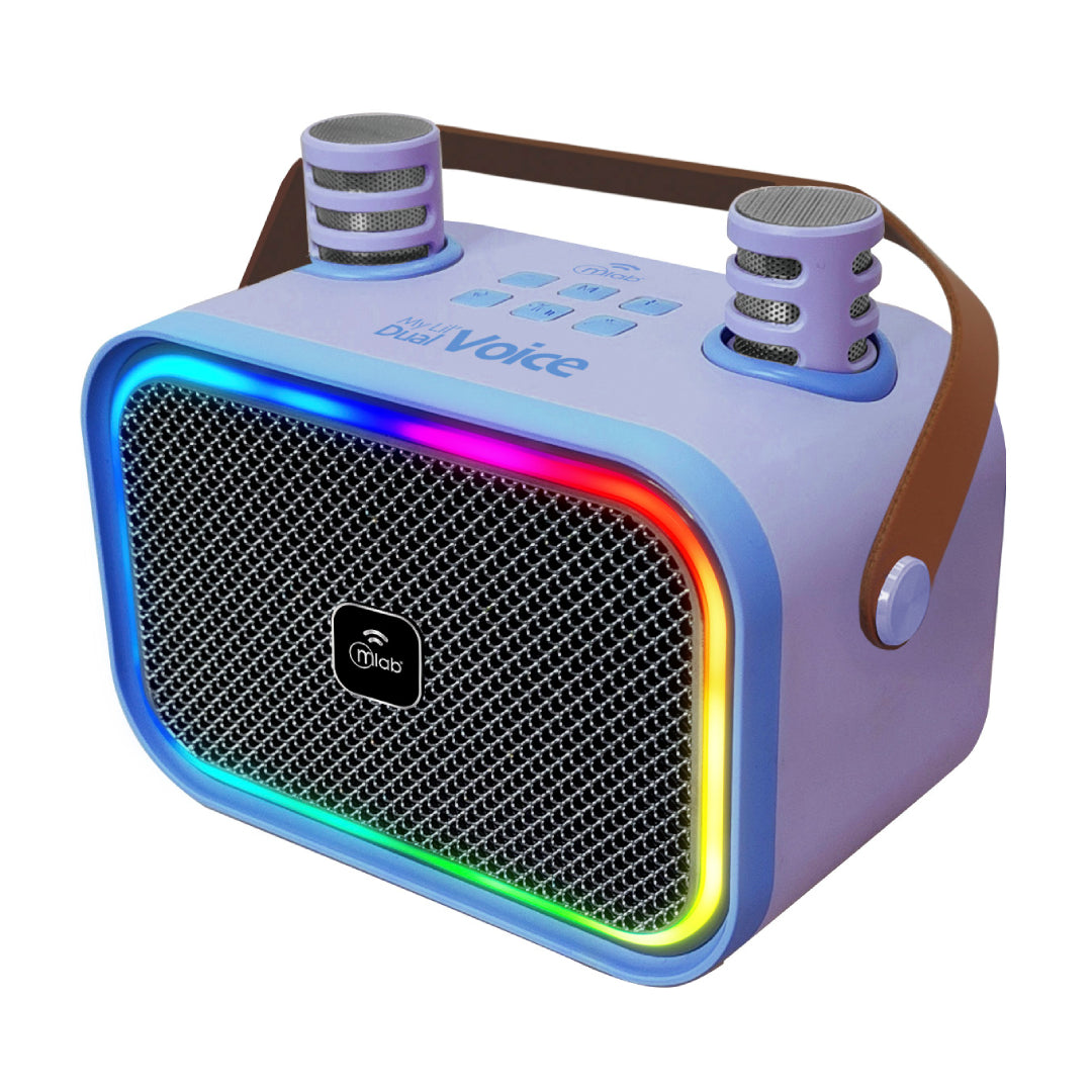 PARLANTE KARAOKE MY LIL DUAL VOICE PURPURA MLAB 9588