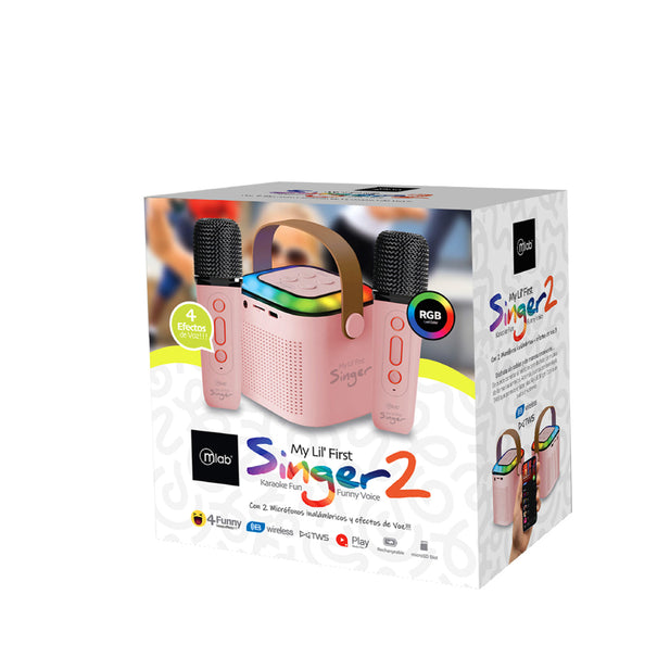 PARLANTE KARAOKE MY LIL FIRST SINGER 2 ROSA MLAB 9395