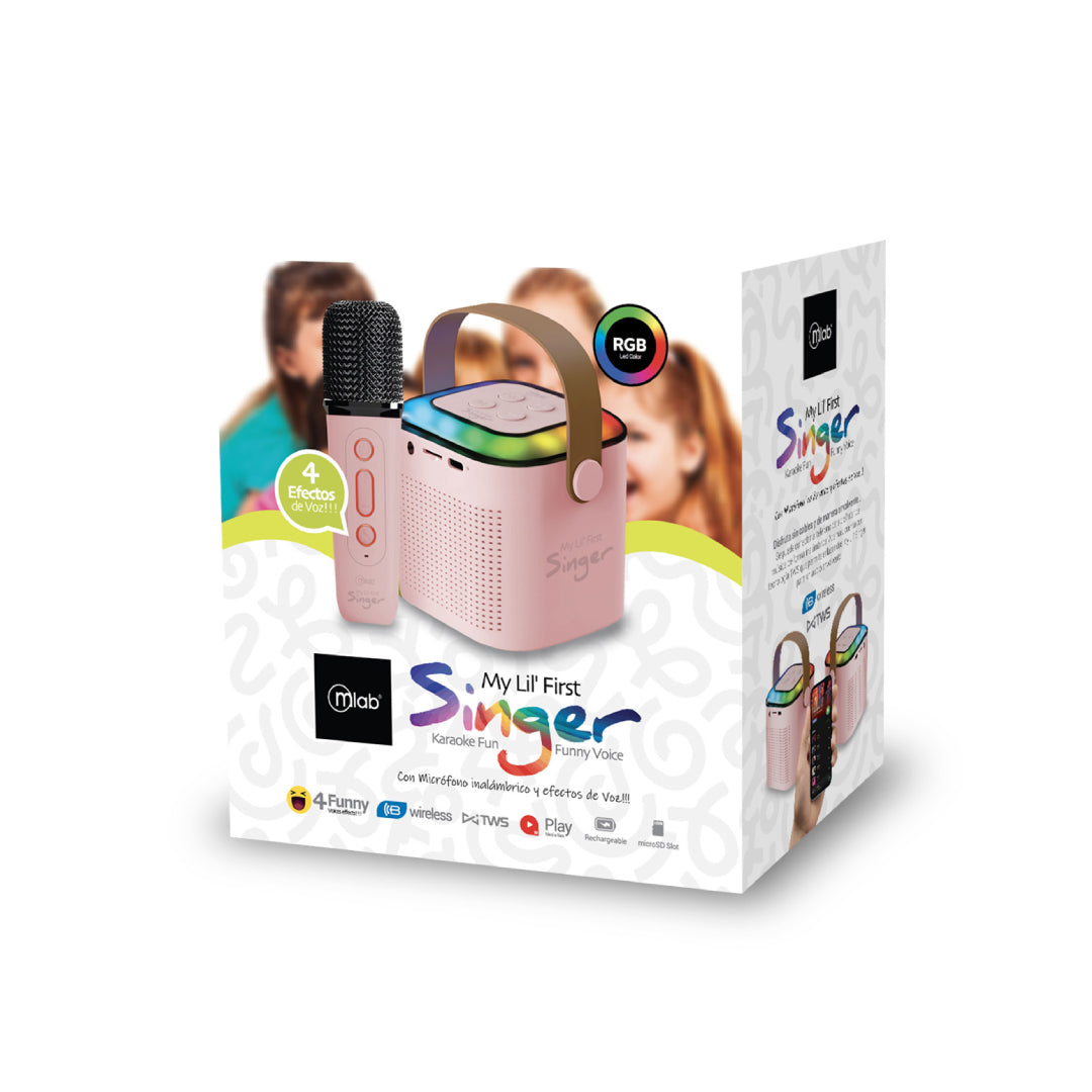 PARLANTE KARAOKE MY LIL FIRST SINGER ROSA MLAB 9392