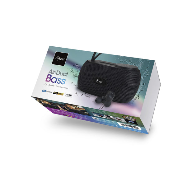PARLANTE + AUDIFONOS BT AIR-DUAL BASS MLAB 9301