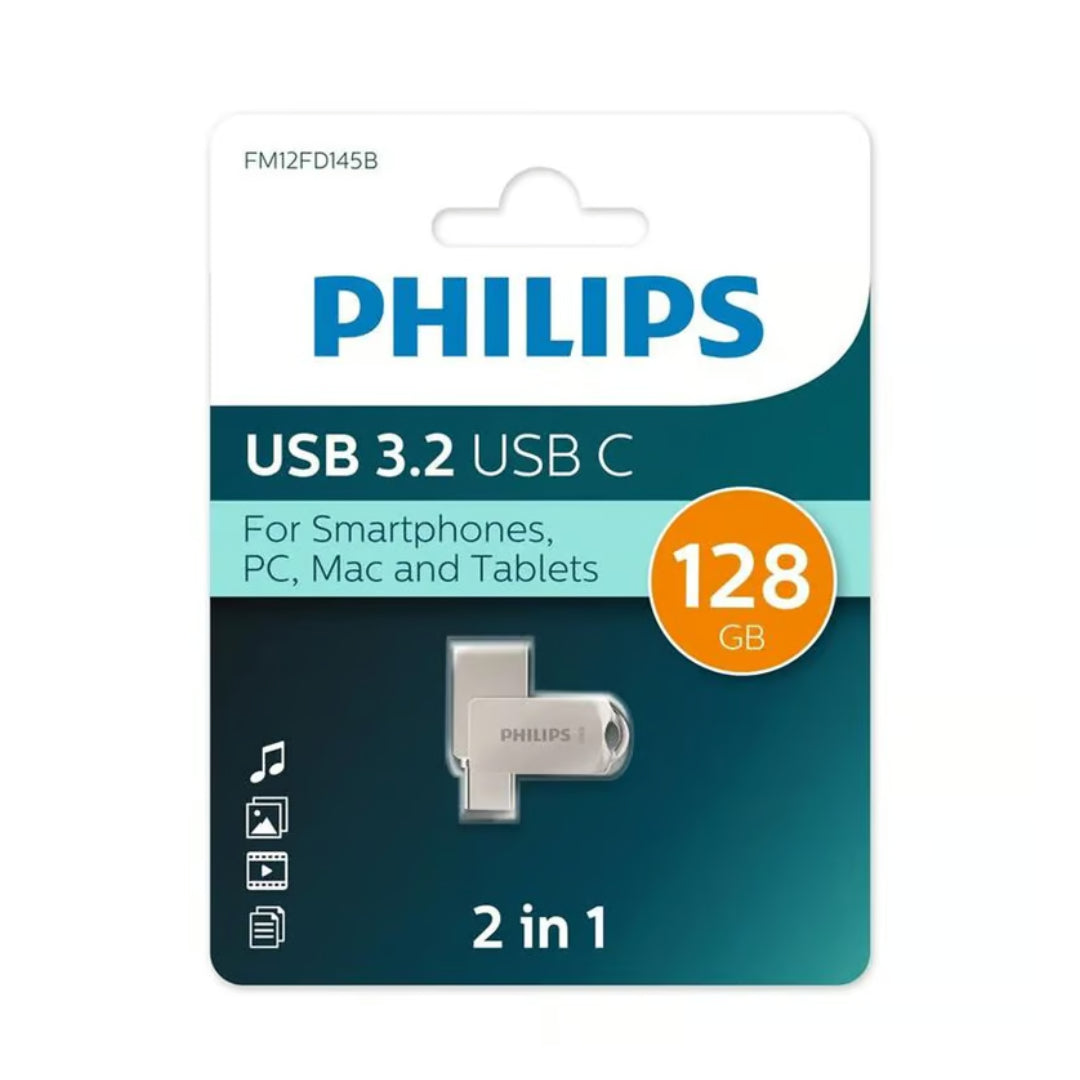 PENDRIVE TIPO USB + C 3.0 128GB PHILIPS