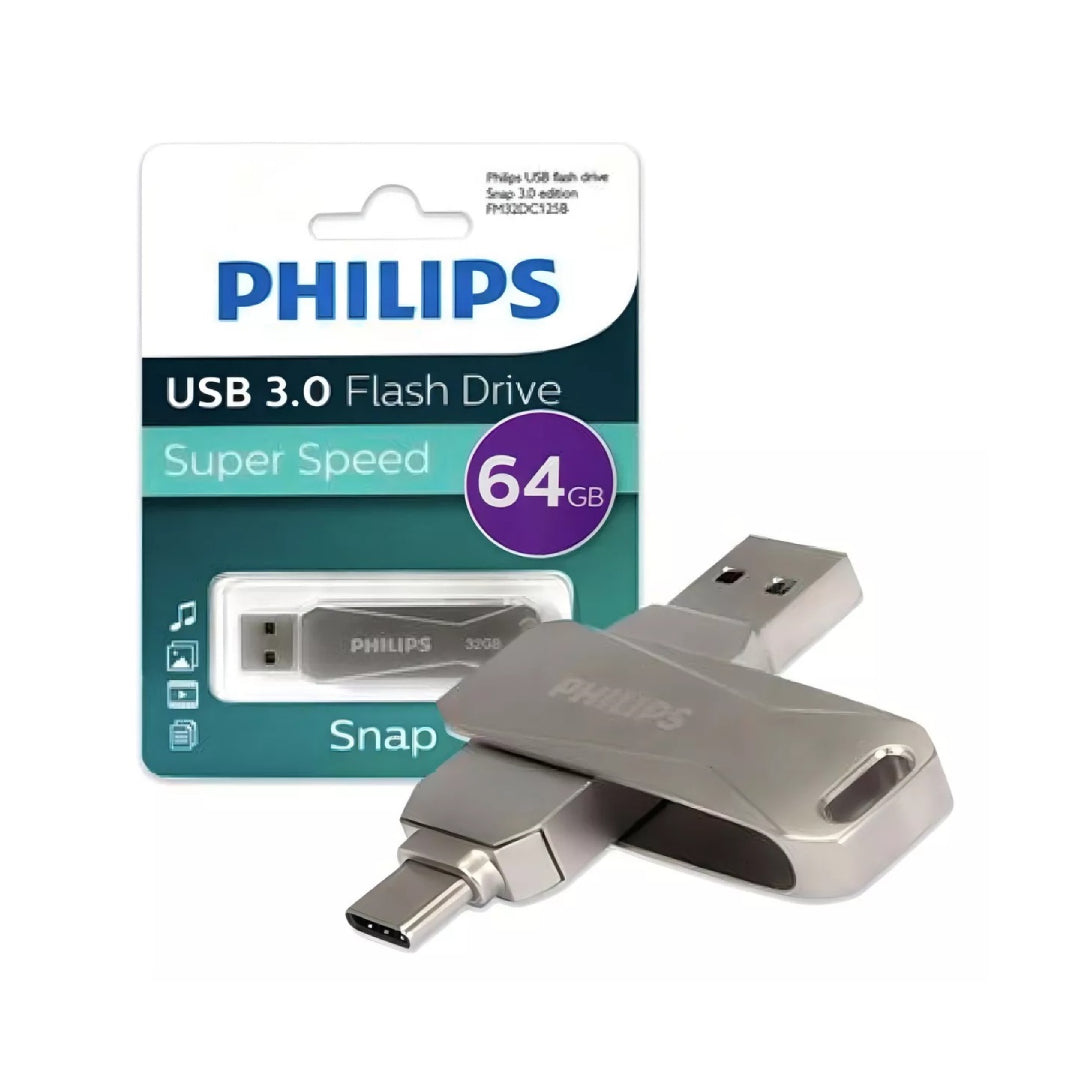 PENDRIVE TIPO USB + C 3.0 64GB SNAP PHILIPS