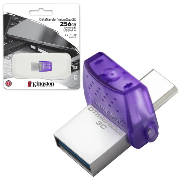 PENDRIVE USB-C 256GB DATATRAVELER MICRODUO 3C KINGSTON