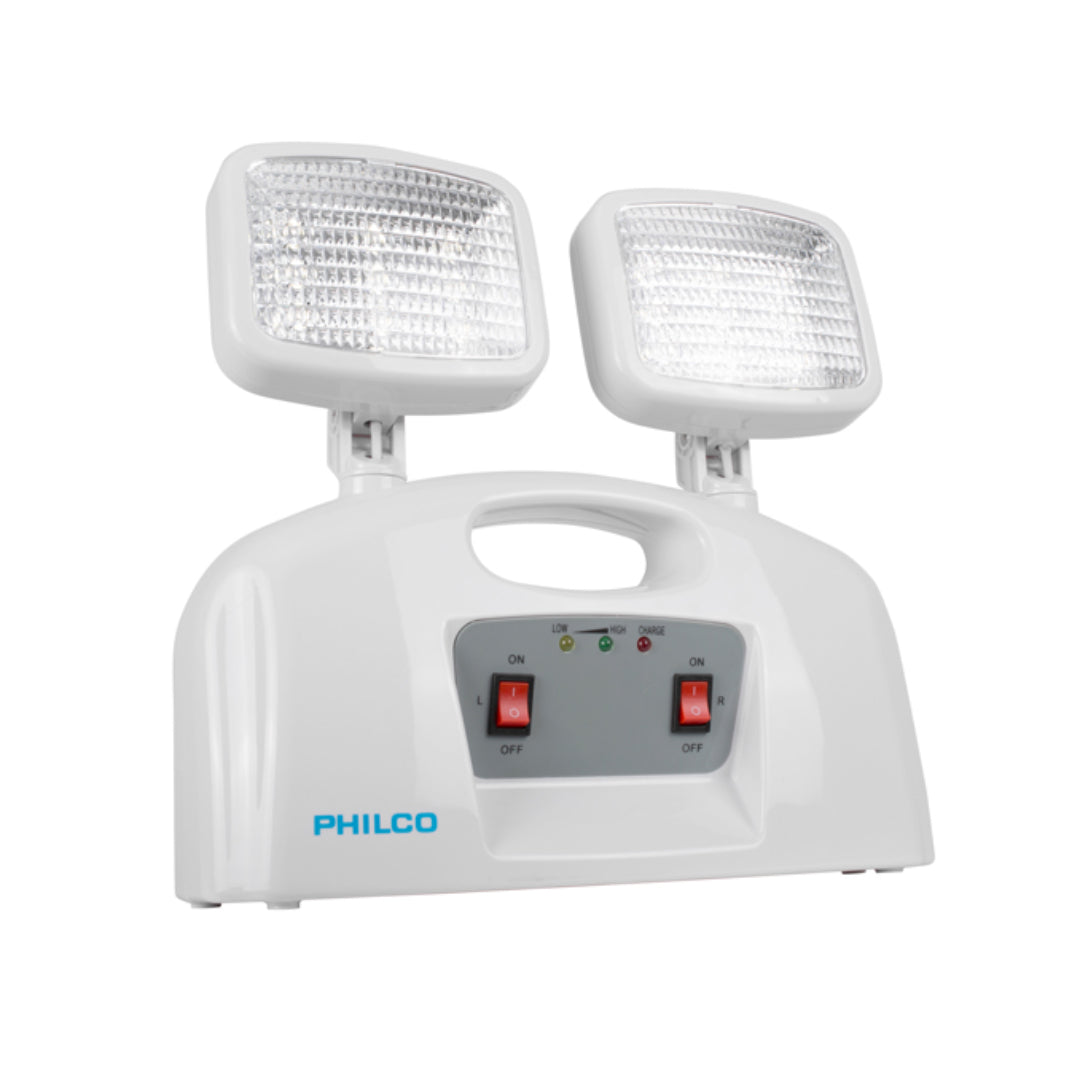 LAMPARA DE EMERGENCIA 2 FOCOS RECARGABLES PHILCO AT58