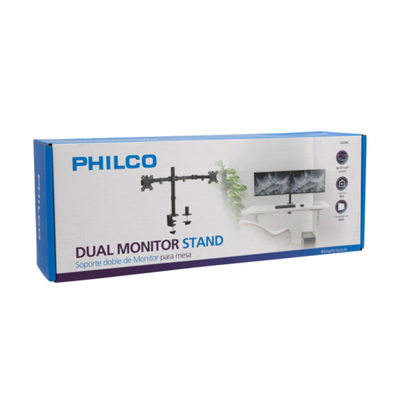 SOPORTE MONITOR DOBLE PARA MESA 13" A 32" PHILCO C024N
