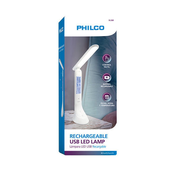 LAMPARA LED ESCRITORIO RECARGABLE PHILCO DL368