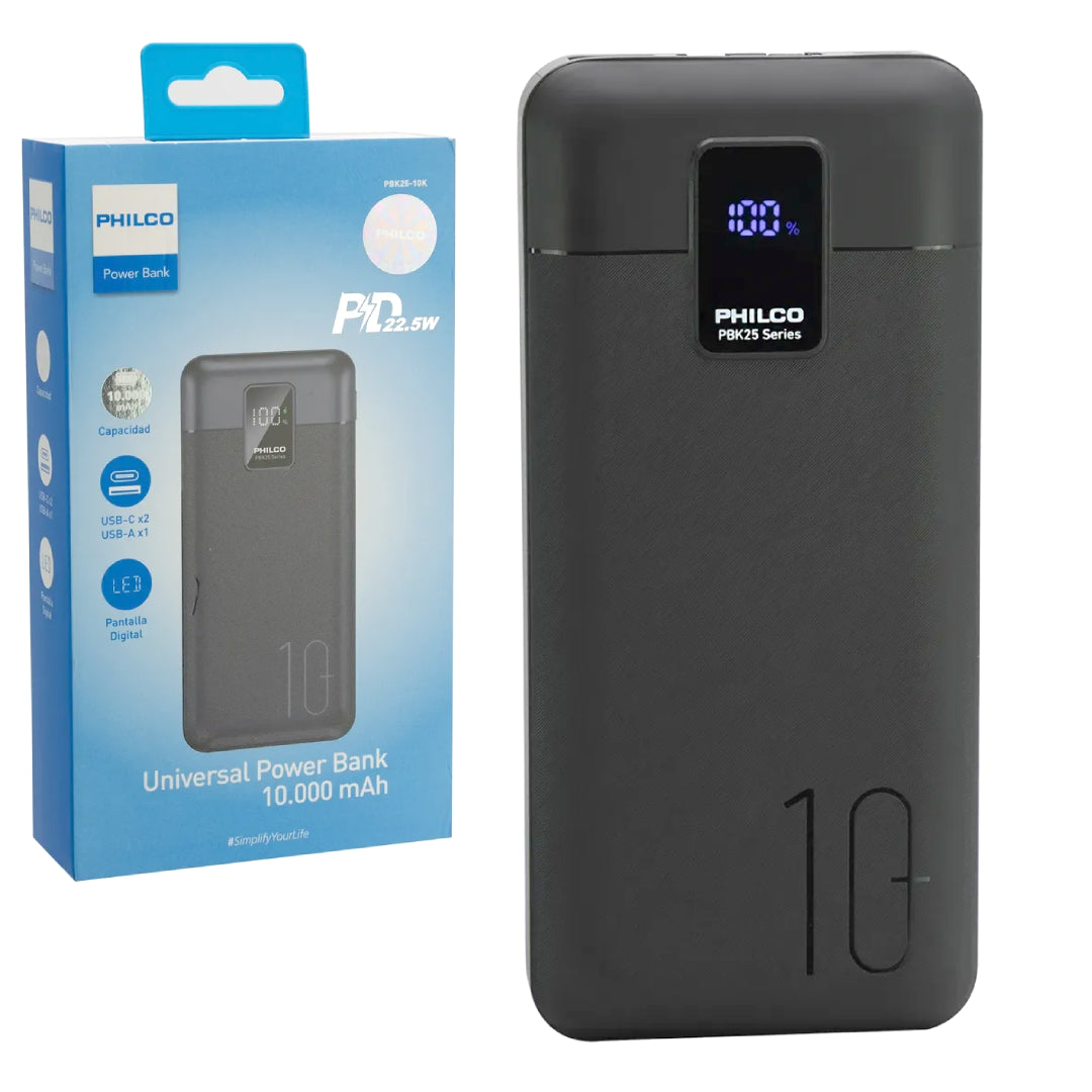 Powerbank Philco PBK25-10K 10.000 mAh 22,5 W
