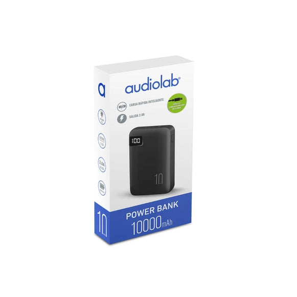 POWERBANK 10000MAH X2USB NEGRO AUDIOLAB