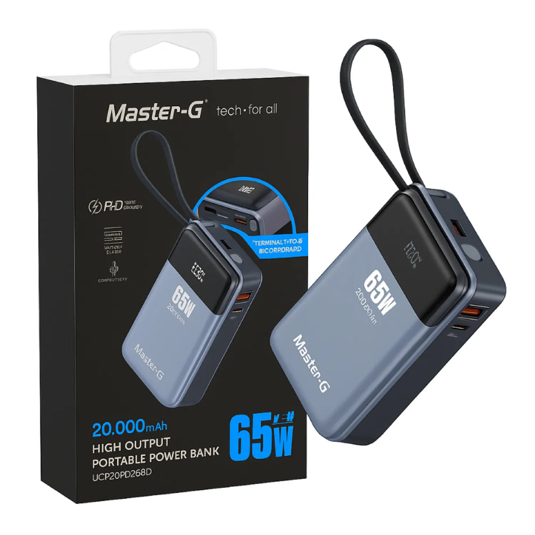 POWER BANK 20000MAH 65W MASTER G UCP20PD65D