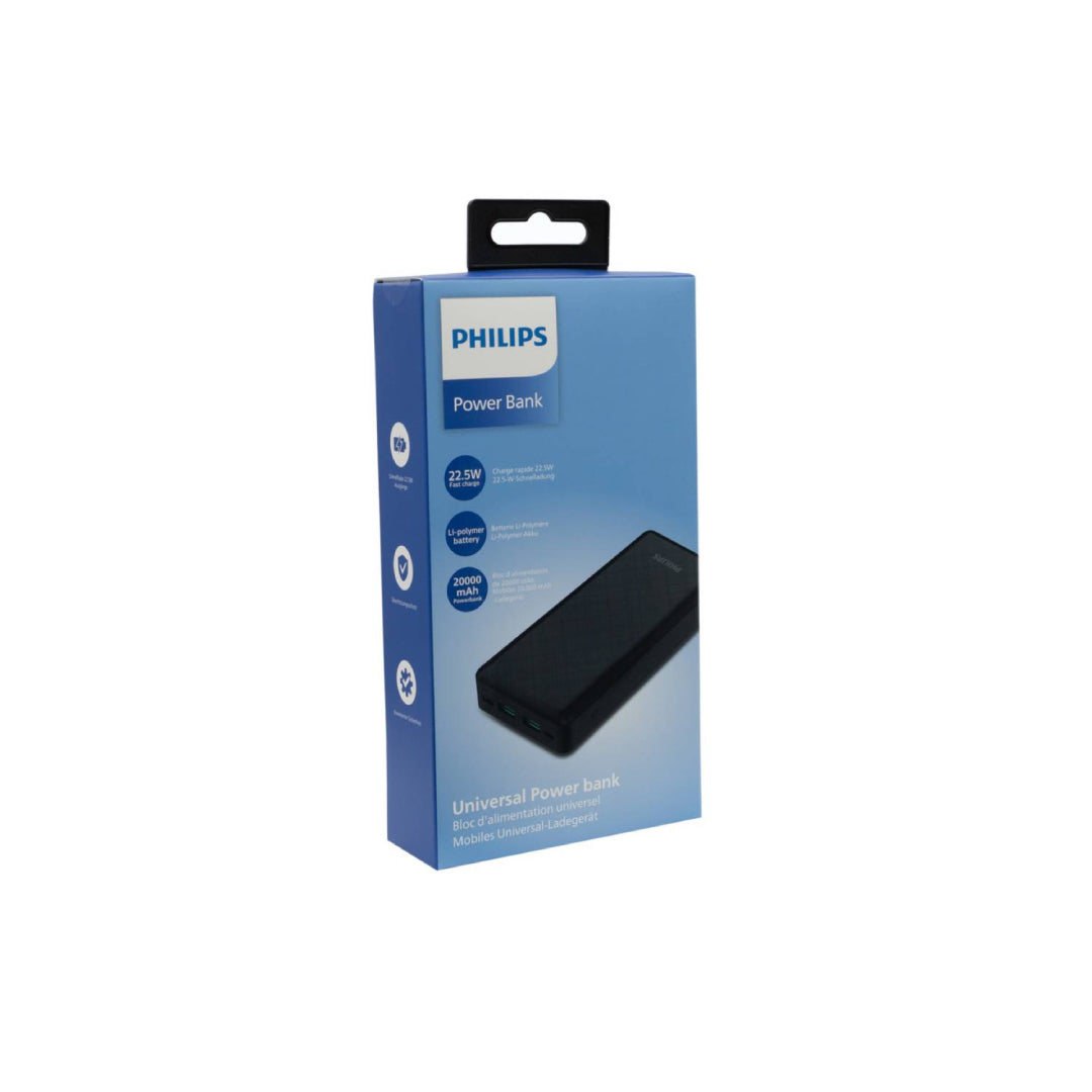 Power Bank Philips DLP8790HB 20.000 mAh Carga Rápida 22,5W USB-A + USB-C