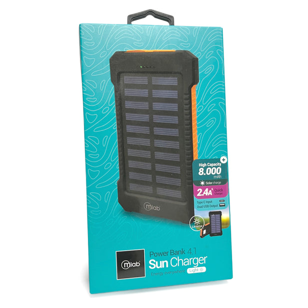 POWERBANK SOLAR PORTATIL 8000MAH MLAB 9408