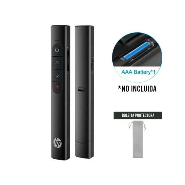 Presentador Láser Inalámbrico HP SS10 100m RF 2.4G Pila AAA Windows Mac