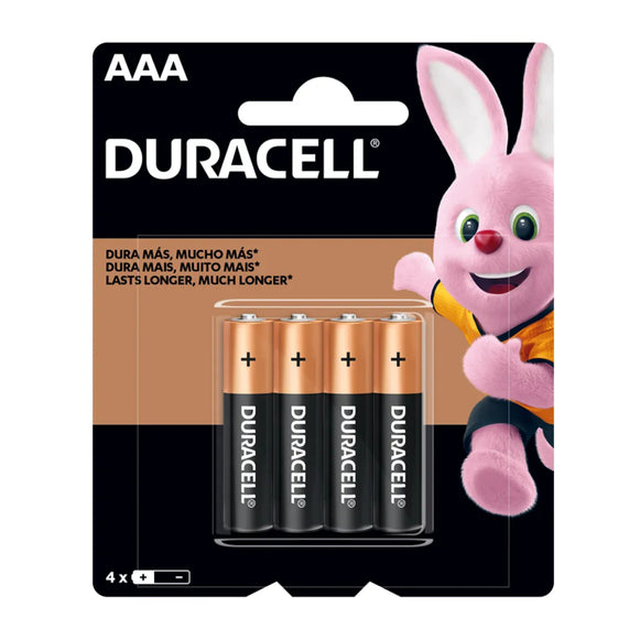 Pack 4 unidades Pilas AAA Duracell