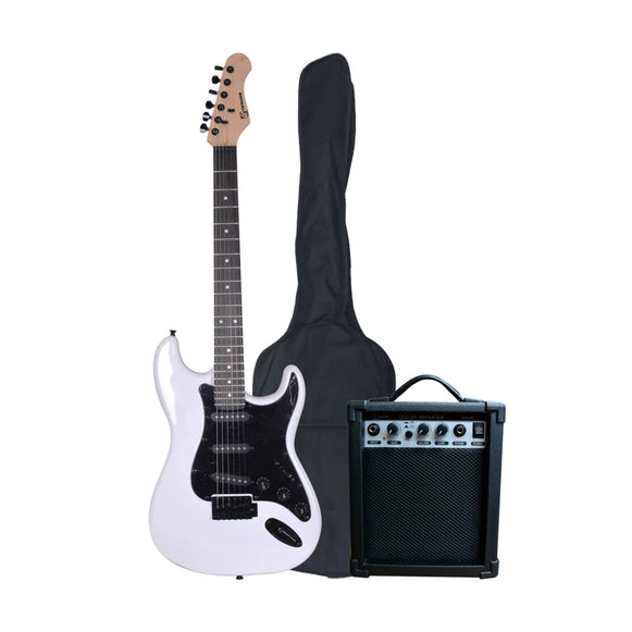Pack De Guitarra Eléctrica Blanco Cipriani POLLUX-1 WH/BK