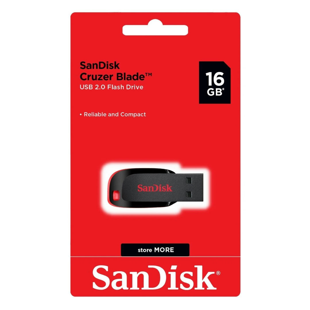 Pendrive 16GB Cruzer Blade Negro Sandisk