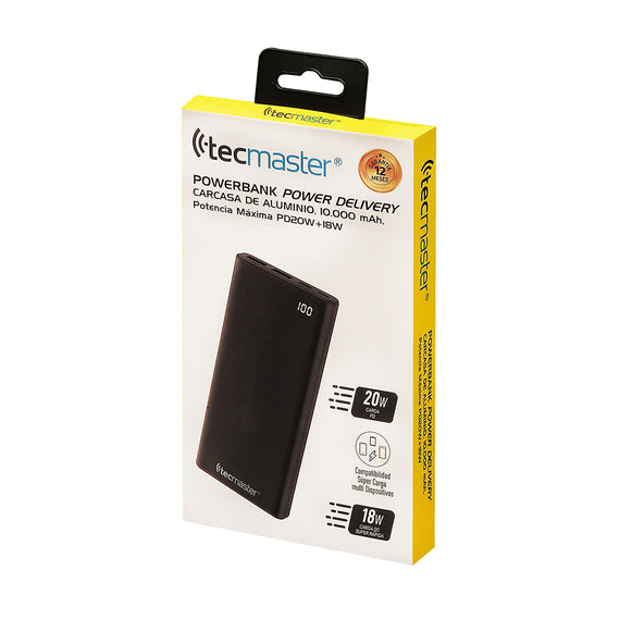 Power Bank Portatil 10000MAH PD20W Tecmaster TM-200551