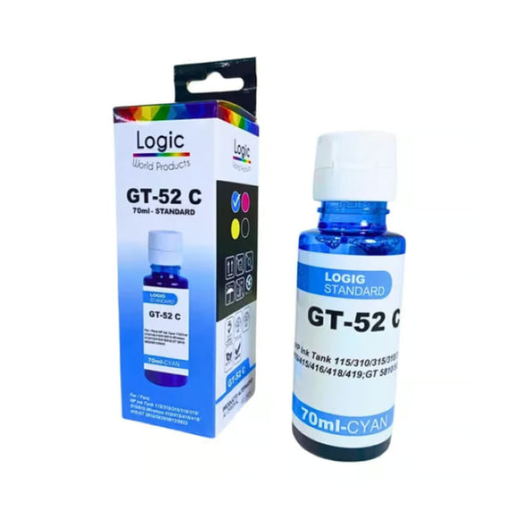 TINTA GT-52 CYAN LOGIC (COMPATIBLE HP)